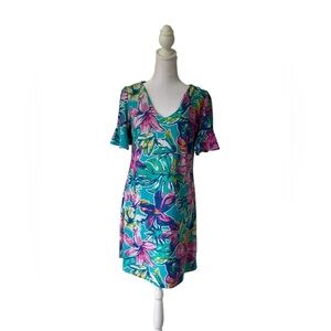 Aryeh ruffle sleeve floral print dress. Size small.​​